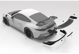 Rear Panel / Extension Diffuseur carbone TECHART Porsche 992 GT3 (2021+)