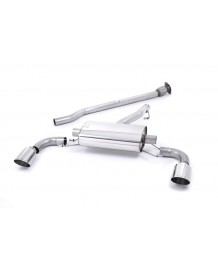 Ligne d'échappement inox Cat-Back MILLTEK TOYOTA GT86 2,0l (2012-2021)(Race)