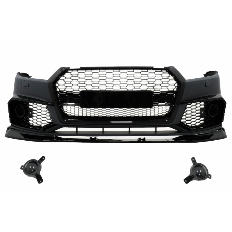 Grille De Pare-chocs Avant Gauche Pour Audi Q5 FY - Réf. 105000569 - Neuf - Noir/argent
