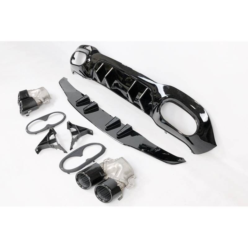 DIFFUSEUR MERCEDES CLASSE A W177 18- LOOK AMG NOIR BRILLANT Embouts Dechappement 9909947321545
