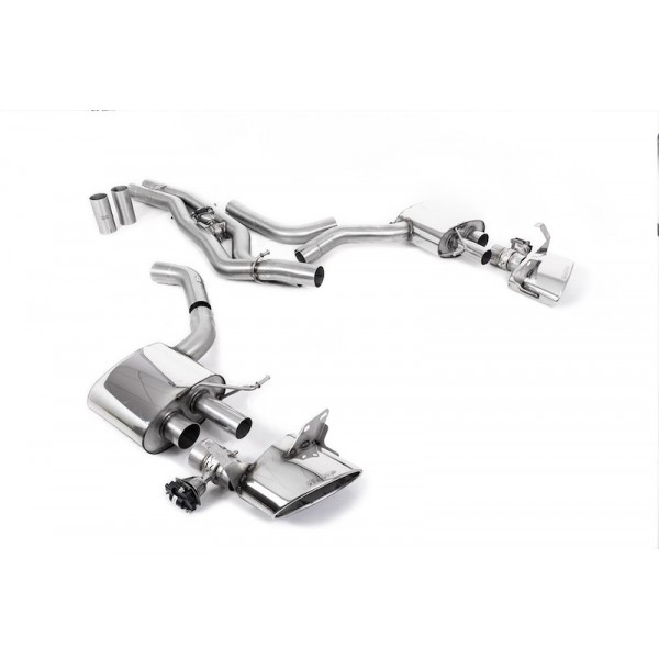 Ligne d'échappement Fap-Back à valves MILLTEK Audi RS6 RS7 C8 FAP/OPF (2020+)(Homologuée)