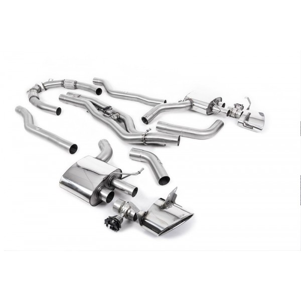 Ligne d'échappement Fap-Back à valves MILLTEK Audi RS6 RS7 C8 FAP/OPF (2020+) Racing (Plug)