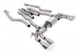 Ligne d'échappement inox Cat-Back à valves MILLTEK BMW M5 + Compétition (F90) (2021+) (Racing)