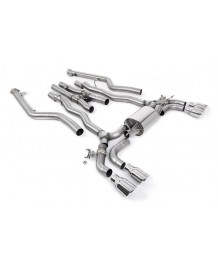 Ligne d'échappement inox Cat-Back à valves MILLTEK BMW M5 + Compétition (F90) (2021+) (Racing)