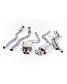 Ligne d'échappement inox Cat-Back à valves MILLTEK Audi RS5 B8 V8 4,2 Coupé (2010-2015)(Race)