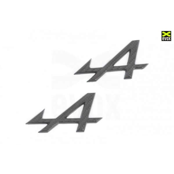 Monogrammes ailes avant carbone EVOX pour Alpine A110