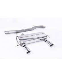 Ligne d'échappement inox Cat-Back MILLTEK Audi TT 225 8N Quattro (1998-2006)(Race)