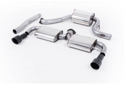 Ligne d'échappement inox Cat-Back MILLTEK VW Scirocco R (2009-2016)(homologuée)(Rondes)