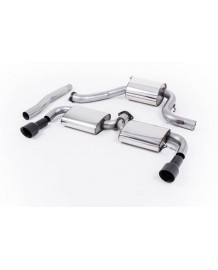 Ligne d'échappement inox Cat-Back MILLTEK VW Scirocco R (2009-2016)(homologuée)(Rondes)