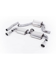 Ligne d'échappement inox Cat-Back MILLTEK VW Scirocco R (2009-2016)(homologuée)(Rondes)