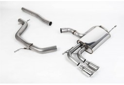 Ligne d'échappement inox  Cat-Back MILLTEK Seat LEON FR 2,0 TDI 170Ch DPF (2005-2013)