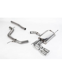 Ligne d'échappement inox  Cat-Back MILLTEK Seat LEON FR 2,0 TDI 170Ch DPF (2005-2013)