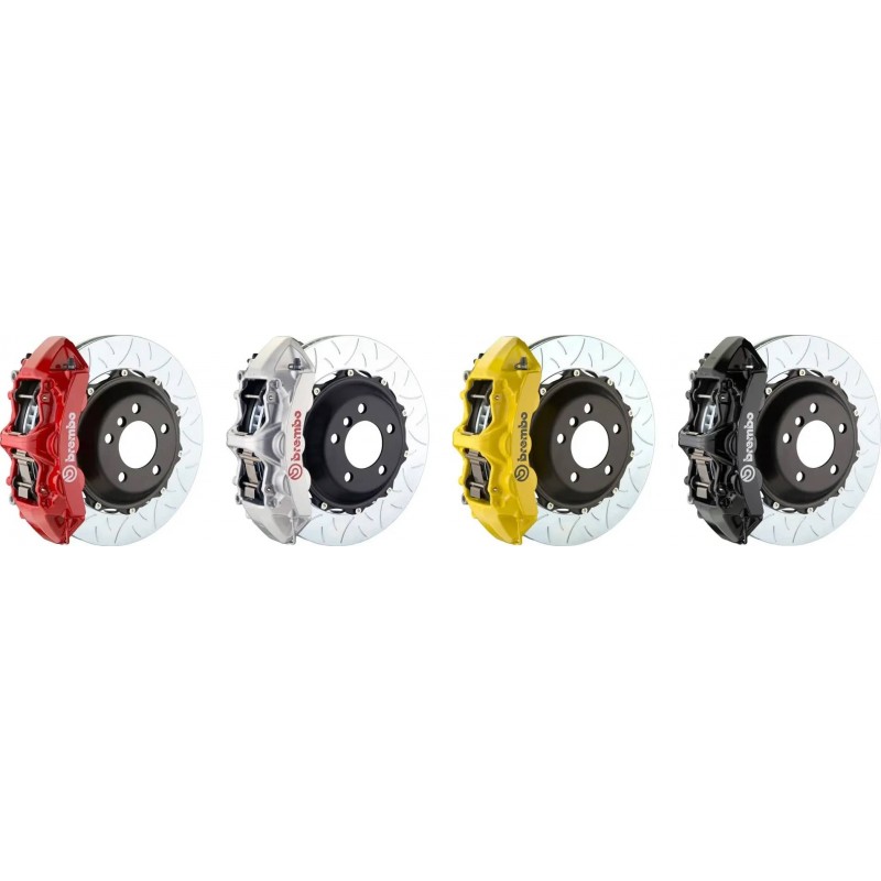 Brembo 05-09 F430 Excl CC Brakes Fr GTR BBK 6Pis Billet 380x32 2pc Rotor Slotted Type1-Nickel