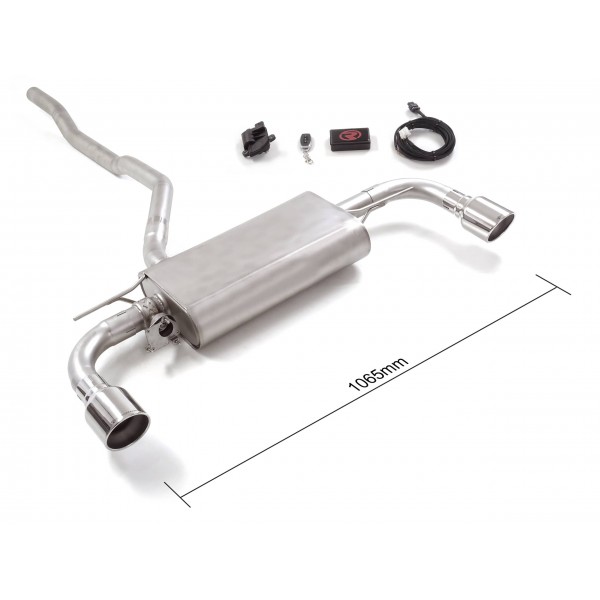 Silencieux d'échappement Inox à valves RAGAZZON pour BMW 116i / 118i F40 (2019-06/2024)
