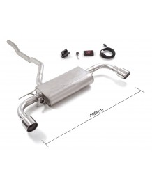 Silencieux d'échappement Inox à valves RAGAZZON pour BMW 116i / 118i F40 (2019-06/2024)