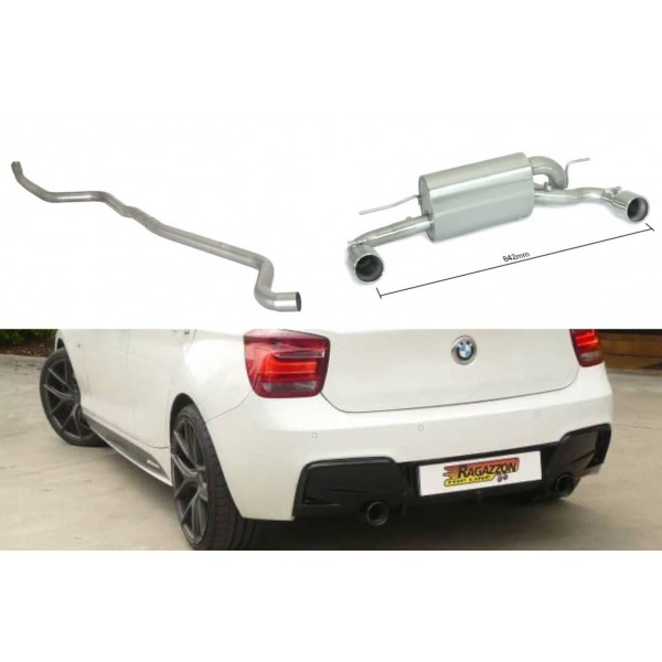 Echappement inox RAGAZZON BMW 114i 116i 118i 120i F20 F21 N13 (2011-2015)-Ligne Cat-Back look M135i