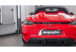 Embouts Echappement Carbone / Black CARGRAPHIC Porsche 718 Spyder GT4 GTS 4.0 RS (2019+)