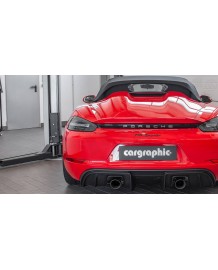 Embouts Echappement Carbone / Black CARGRAPHIC Porsche 718 Spyder GT4 GTS 4.0 RS (2019+)