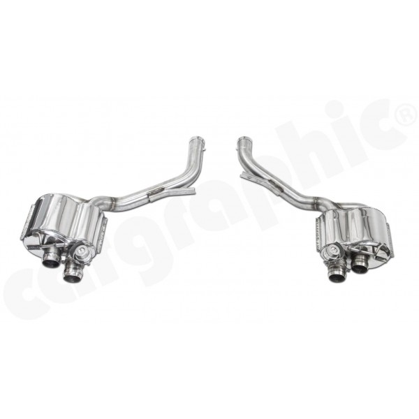 Echappement inox CARGRAPHIC Porsche Panamera 970 V8 GTS Turbo + S 4.8 (2009-2016)-Silencieux à valves