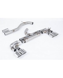 Ligne d'échappement inox Cat-Back à valves MILLTEK VW Golf 7R 2,0 TSI 300Ch (2014-2016) (Race 80mm)