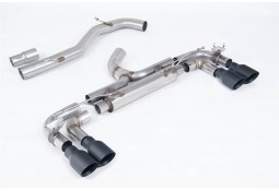 Ligne d'échappement inox Cat-Back à valves MILLTEK VW Golf 7R 300Ch (2014-2016) (Race 80mm/Sorties rondes))