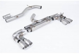 Ligne d'échappement inox Cat-Back à valves MILLTEK VW Golf 7R 300Ch (2014-2016) (Race 80mm/Sorties rondes))