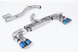 Ligne d'échappement inox Cat-Back à valves MILLTEK VW Golf 7R 300Ch (2014-2016) (Race 80mm/Sorties rondes))