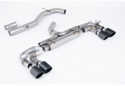 Ligne d'échappement inox Cat-Back à valves MILLTEK VW Golf 7R 300Ch (2014-2016) (Race 80mm/Sorties rondes))