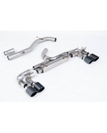 Ligne d'échappement inox Cat-Back à valves MILLTEK VW Golf 7R 300Ch (2014-2016) (Race 80mm/Sorties rondes))