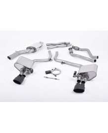 Ligne d'échappement inox Cat-Back à valves MILLTEK AUDI S5 3,0 TFSI B8 Sportback (2010-2011)