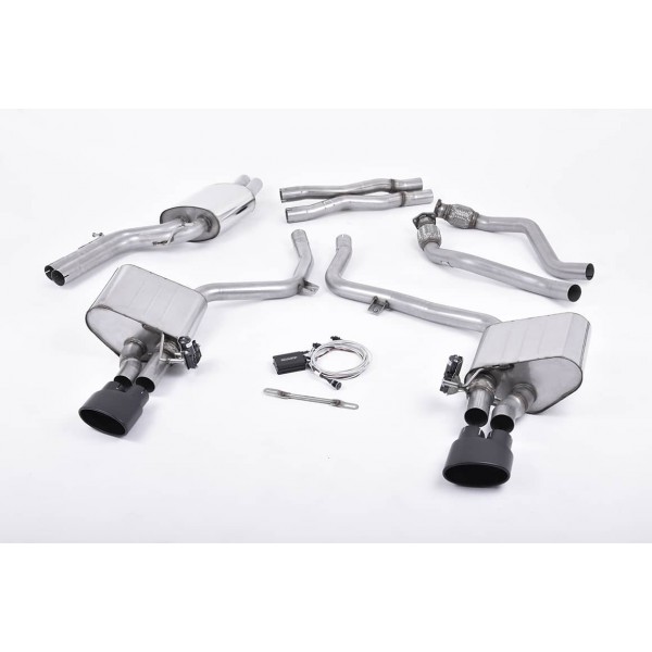 Ligne d'échappement inox Cat-Back à valves MILLTEK AUDI S5 3,0 TFSI B8 Coupé/Cabriolet (2009-2011)