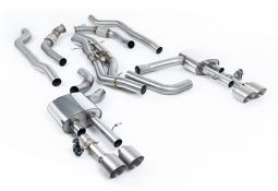 Ligne d'échappement Fap-Back à valves MILLTEK AUDI S8 D5 4,0 TFSI V8 (2020+)(Sport)