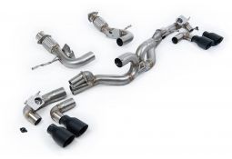 Ligne d'échappement inox Cat-Back à valves MILLTEK Corvette Stingray C8 6.2 V8 sans FAP (2020+)