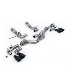 Ligne d'échappement inox Cat-Back à valves MILLTEK Corvette Stingray C8 6.2 V8 sans FAP (2020+)