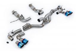 Ligne d'échappement inox Cat-Back à valves MILLTEK Corvette Stingray C8 6.2 V8 sans FAP (2020+)