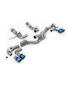 Ligne d'échappement inox Cat-Back à valves MILLTEK Corvette Stingray C8 6.2 V8 sans FAP (2020+)