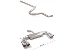 Echappement inox RAGAZZON pour AUDI A3 8Y 30 TFSI 110Ch Sportback (05/2020+)- Ligne Fap-Back