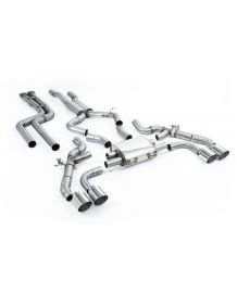 Ligne d'échappement inox Cat-Back à valves MILLTEK BMW X3M + COMPETITION F97 (2019-2021)(Race)