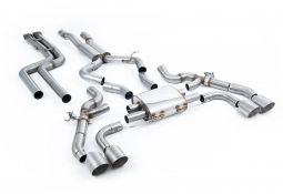 Ligne d'échappement inox Cat-Back à valves MILLTEK BMW X3M + COMPETITION F97 (2019-2021)(Race)