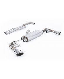 Ligne d'échappement Cat/Fap-Back à valves MILLTEK Audi TTRS MK3 8S 2,5 TFSI avec ou sans FAP (2015-2018)(2019+)(Racing 80mm )