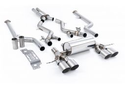 Ligne d'échappement inox Cat-Back à valves MILLTEK BMW M2 G87 (2023+)(Sport)