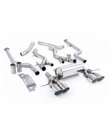 Ligne d'échappement inox Cat-Back à valves MILLTEK BMW M2 G87 (2023+)(Race)