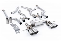 Ligne d'échappement inox Cat-Back à valves MILLTEK BMW M2 G87 (2023+)(Race)