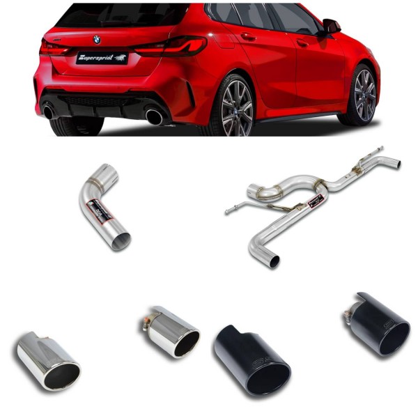 Echappement inox SUPERSPRINT pour BMW 116d / 118d sDrive Pack M (2019+)- Silencieux Race look M135i