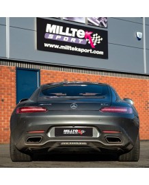 Ligne d'échappement inox Cat-Back à valves MILLTEK pour Mercedes AMG GT GTS GTC C/R190 (2015-2019)