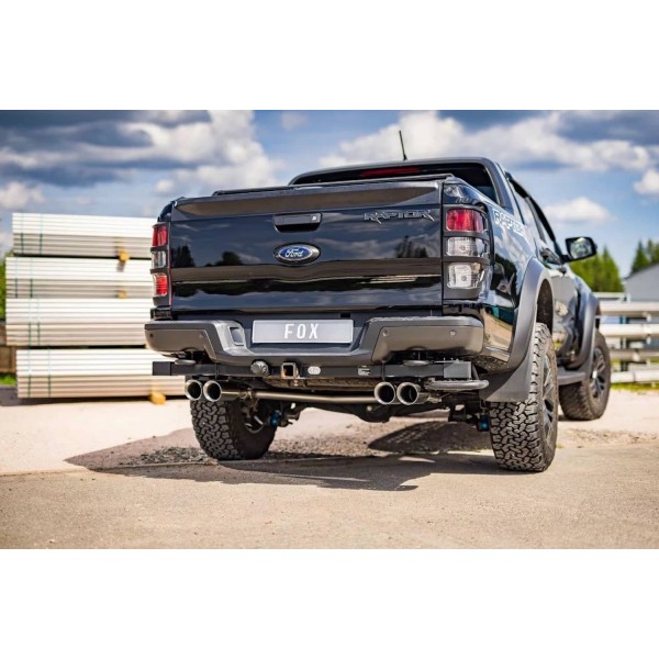 Echappement inox FOX pour FORD Raptor 2,0l Diesel 214Ch ( 2019-2021) - Silencieux 4 Sorties