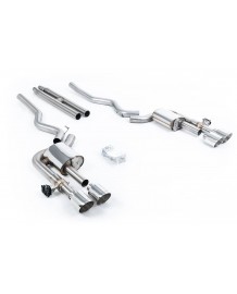 Ligne d'échappement inox Cat-Back à valves MILLTEK pour FORD Mustang 5.0 V8 Mach 1 S550 Fastback (2021-2023)(Race)