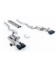 Ligne d'échappement inox Cat-Back à valves MILLTEK pour FORD Mustang 5.0 V8 Mach 1 S550 Fastback (2021-2023)(Race)