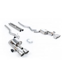 Ligne d'échappement inox Cat-Back à valves MILLTEK pour FORD Mustang 5.0 V8 Mach 1 S550 Fastback (2021-2023)(Race)