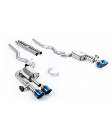 Ligne d'échappement inox Cat-Back à valves MILLTEK pour FORD Mustang 5.0 V8 Mach 1 S550 Fastback (2021-2023)(Race)